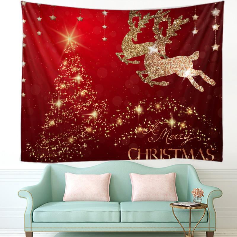 Christmas Tapestry Festive Decor Home Living Room Bedroom Background Garden Posters for Outside Large Wall Hanging Beach Towel
