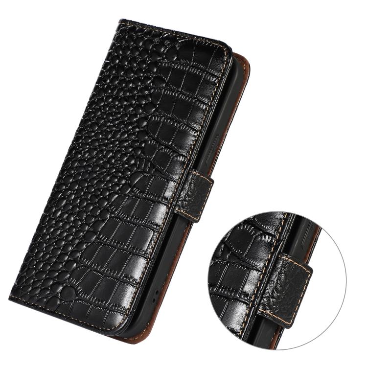 For Honor 600 Lite Global Crocodile Top Layer Cowhide Leather Phone Case