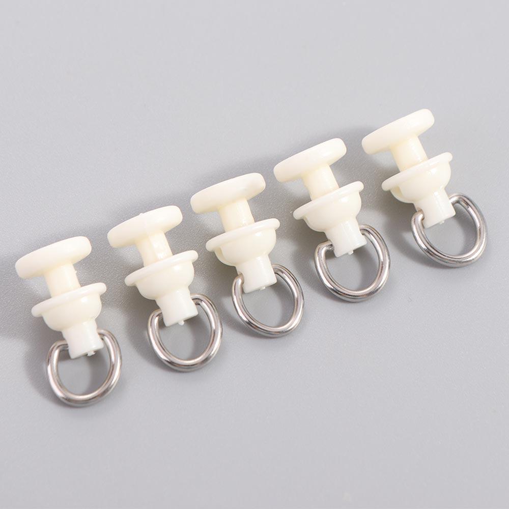 20pcs/pack Silent Curtain Track Pulley White Curtain Track Glider Curtain Hook Roller  Windows
