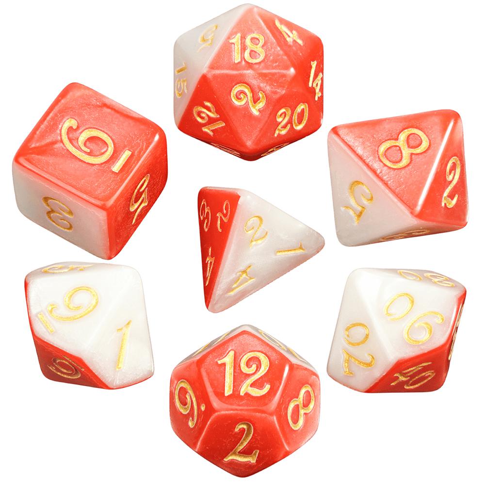 Набор многогранных кубиков DND, двухцветные кубики для DND RPG D4 D6 D8 D10 D12 D20, подарочная игрушка