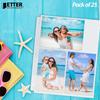 Better Office Products Photo Album Refill Sheets, 4 x 6 Inch Mixed Format, Heavyweight, Diamond Clear 3 Ring Photo Binder Page Refills, 150 Total
