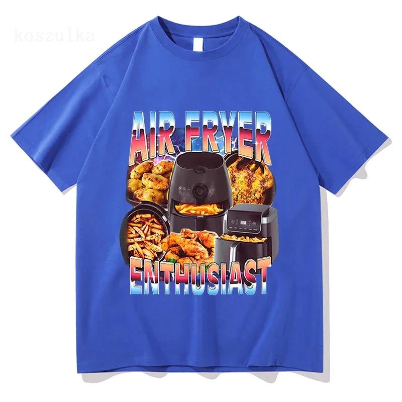 Air Fryer Enthusiast Funny Cooking Meme TShirt Unisex Unisex Fashion Vintage Short Sleeve Tshirts Cotton Casual T Shirt Streetwear