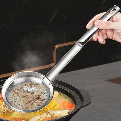 Фильтр-совок из нержавеющей стали, ложка-шумовка для жира, сито для жира, масла, жира, пенопласта, мелкоячеистое сито с ручкой, кухонный инструмент