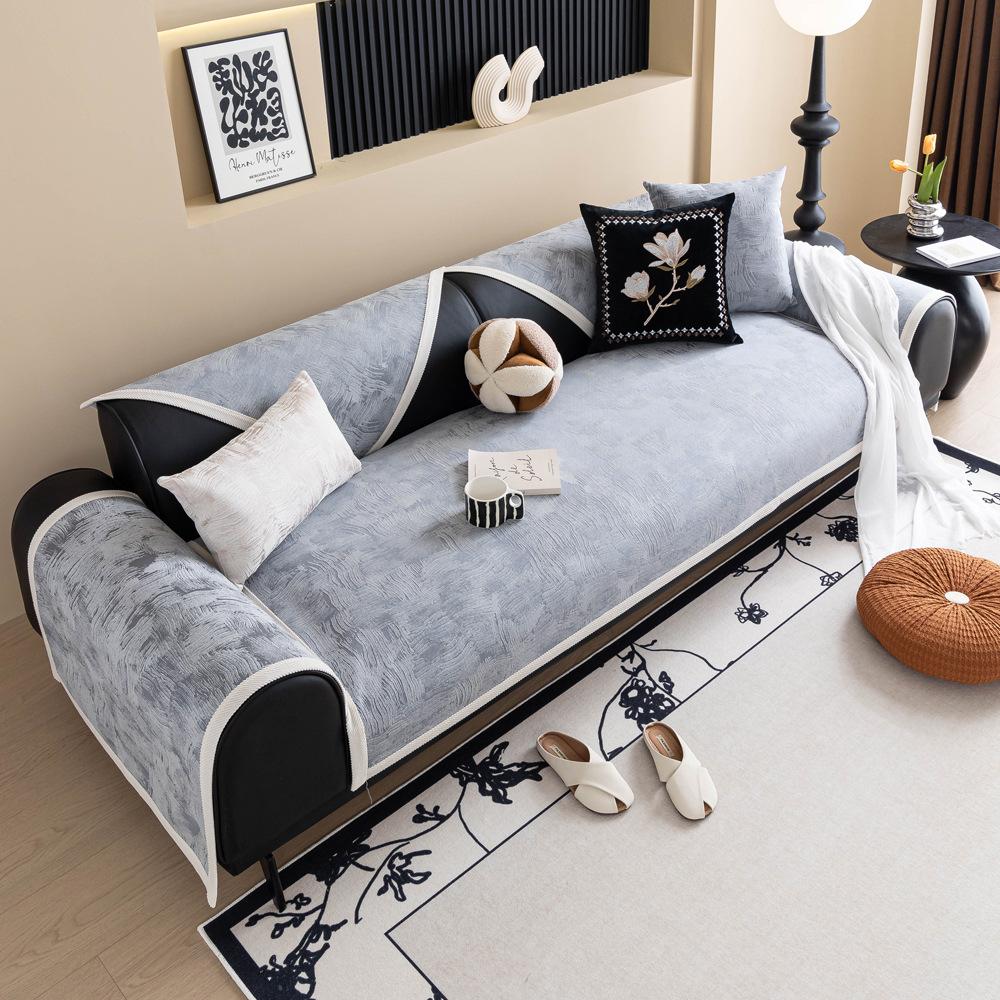 Textured Sofa Cushion Universal In All Seasons  New Sofa Seat Cushion Light Luxury High-End Non-Slip Sofa Cover