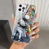 Чехол для телефона с граффити-артом Бэнкси для iPhone 16 15 14 13 12 Mini 11 Pro Max 16E X XS XR 7 Plus 8 SE 2020 Мягкий чехол с принтом