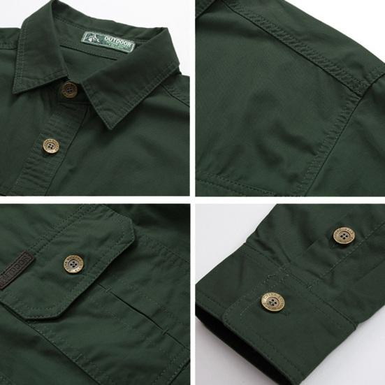 Мужская рубашка с отложным воротником, длинным рукавом и пуговицами, дышащая, впитывающая пот, повседневная мужская рубашка, топ