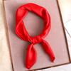 New Fashion Summer Silk Square Scarf Solid Women Satin Neck Hair Tie Band Soft Beach Hijab Head Female Foulard Free Shiping
