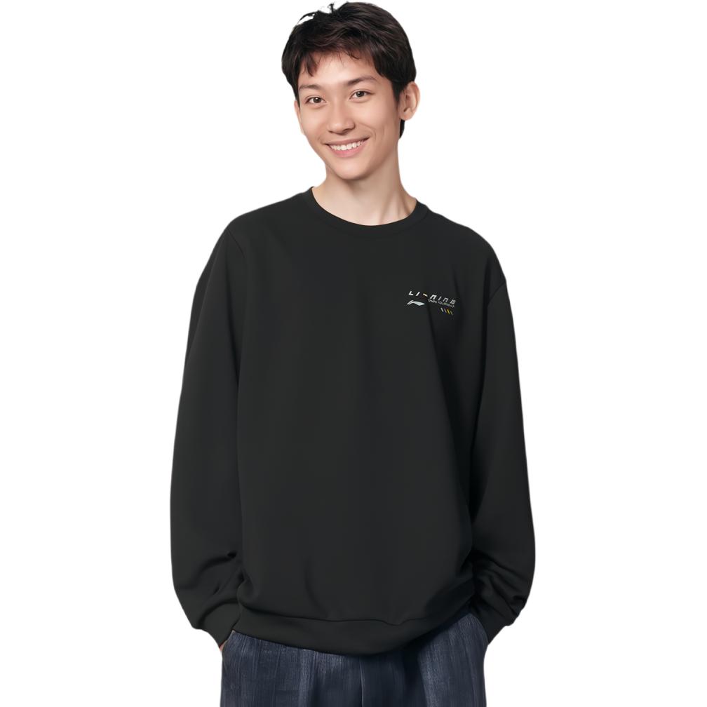 Свитшот из коллекции Li Ning Fitness для мужчин, черный, AWDU165-1