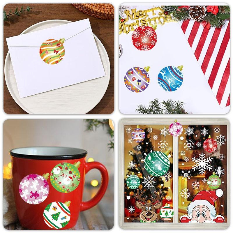 500 шт. Наклейки «Счастливого Рождества» Рождественская тематика Наклейки-пломбы Наклейки для DIY Подарочная выпечка Упаковка Конверт Украшение