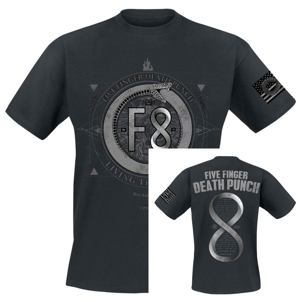 Редкая Летняя Хлопковая Футболка с Графикой Five Finger Death Punch Унисекс Летняя С Коротким Рукавом Модный Бренд Футболка Роскошная Повседневная Винтажная