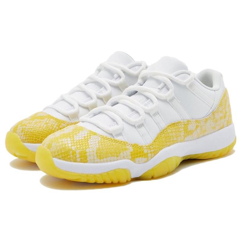 Jordan 11 Retro Low Желтая змеиная кожа Женские Jordan AH7860-107