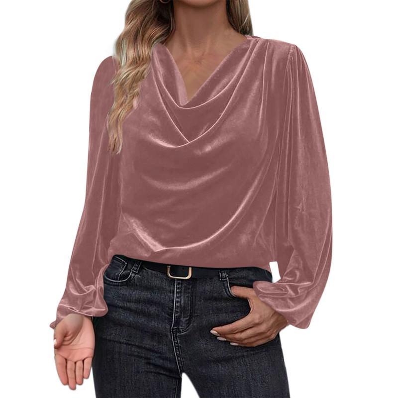 Womens Long Sleeve Turtleneck Top Soft Knit Pullover Casual Elegant Office Wear Winter 2025