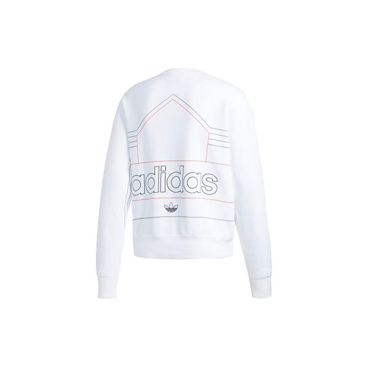 Adidas Originals Trefoil Rivalry Ретро толстовка с круглым вырезом Мужские толстовки белые ED5660