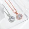 Новая круглая цепочка с подвеской на ключицу, высококачественное круглое бриллиантовое ожерелье с четырьмя лапками в форме цветка солнца
