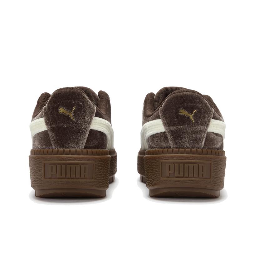 Puma Платформа Удобные Универсальные Прочные Низкие Кроссовки Женские кроссовки Кофейно-коричневые 406752-02