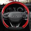 Автомобильный чехол на руль D-образной формы для Hyundai Sonata 9 2015 2016 2017 (3-спицевый) Элантра 4 Спорт 2015 - Авто