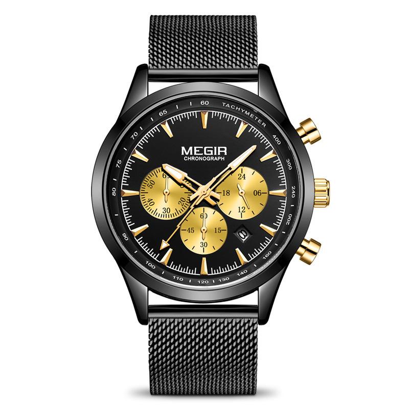 Men'S Watch, Versatile Fashion Multifunctional Timing Sports Men'S Quartz Watch 2153