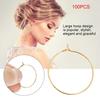 100Pcs Gold/Silver Color Steel Circle Earring Loops Earring Hoop Rings  Earrings Pendant