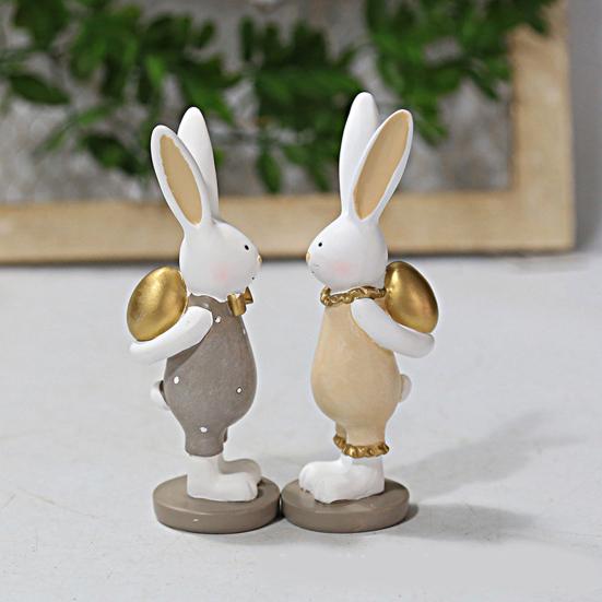 Creative Bunny Figurine Hand-painted Standing Pose Create