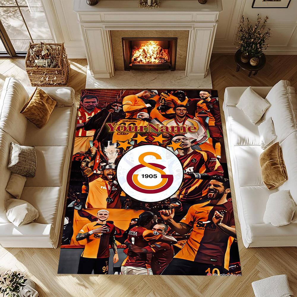 Galatasaray 81 Personalized Text Area Rug Suitable for Hallway Bedrooms Balcony Dormitory Antislip Carpet Office home decor Spiritual Gift