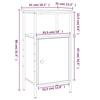 VidaXL Bedside Table Sonoma Grey 41x31x80 Cm Engineered Wood 825929