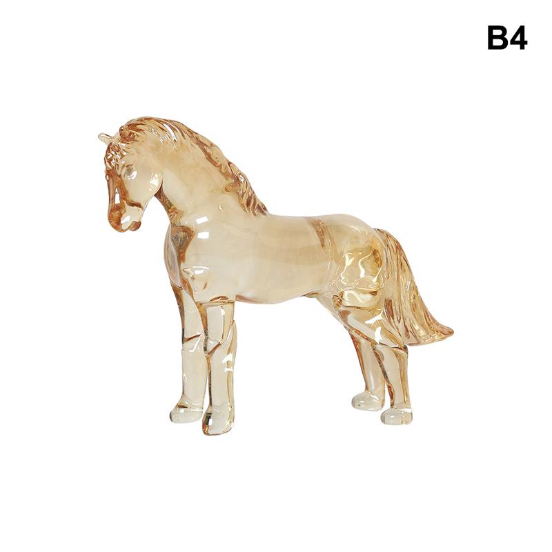 2026 Zodiac Horse Statue Feng Shui Collection Crystal Light Luxury Horse Sun Catcher Ornament Home Desktop Decoration