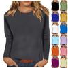 Women's Fashion Daily Versatile Casual O-Neck Long Sleeve Printed Top