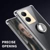 Прозрачный чехол с кольцевой подставкой для Vivo V29 Lite V27 V25 V23 V20 Pro V27E V25E, кронштейн-держатель, подушка безопасности, противоударный, прозрачный, мягкий силиконовый чехол для задней панели телефона
