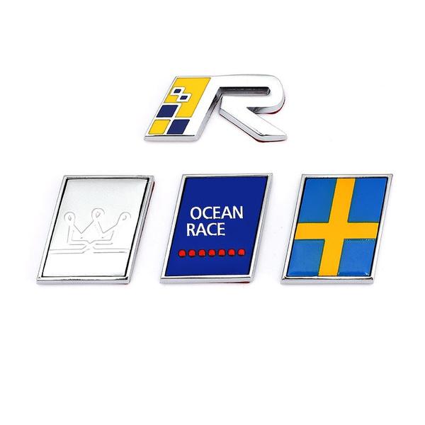 3D Metal R Design AWD Moose Test Logo Emblem Badge Decals Car Sticker for Ocean V40 V60 V90 XC60 XC90 XC40 S60 S90 S80 C30