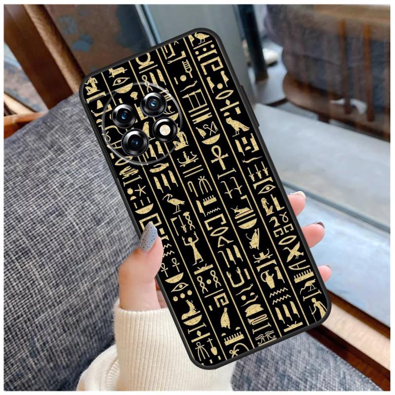 Древнеегипетский иероглифический чехол для OnePlus 13R 13T 12R 10R 10T 15 13 12 11 10 9 Pro Nord 5 CE 2 3 4 Lite N20 N30 Coque