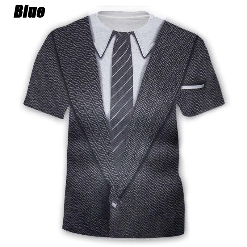 Футболки Забавный хип-хоп костюм и галстук 3D футболка Летняя мода Дети Повседневная футболка Мальчики Девочки Футболка большого размера Детские топы