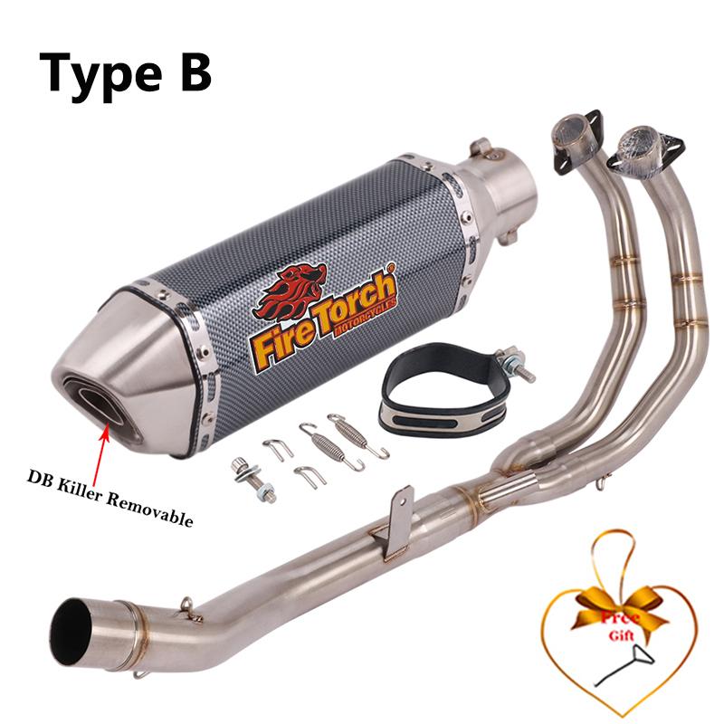 Full Systems For Honda CBR500 CB500X CB500F CBR500R 2013 - 2022 Motorcycle Exhaust Escape Modifies Front Pipe DB Killer Muffler