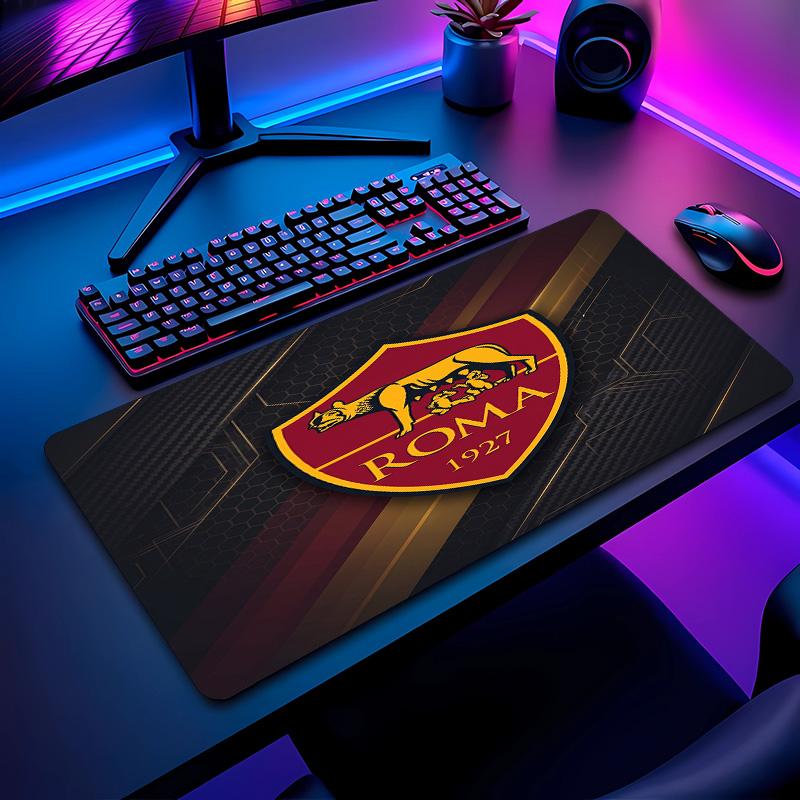 AS Roma Football Pattern Mouse Pad Non?Slip Rubber Base Gaming Mousepad For Desk Office Home