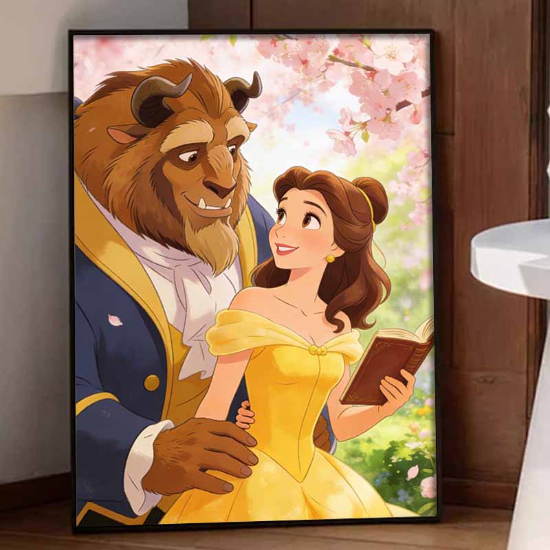 Disney Beauty and the Beast Diamond Paint Painting Art Kit Handmade DIY5D Home Decor Gift