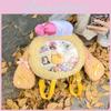 Transparent Cute Cookieann Design Plush Backpack Bow Decoration For Daily Use