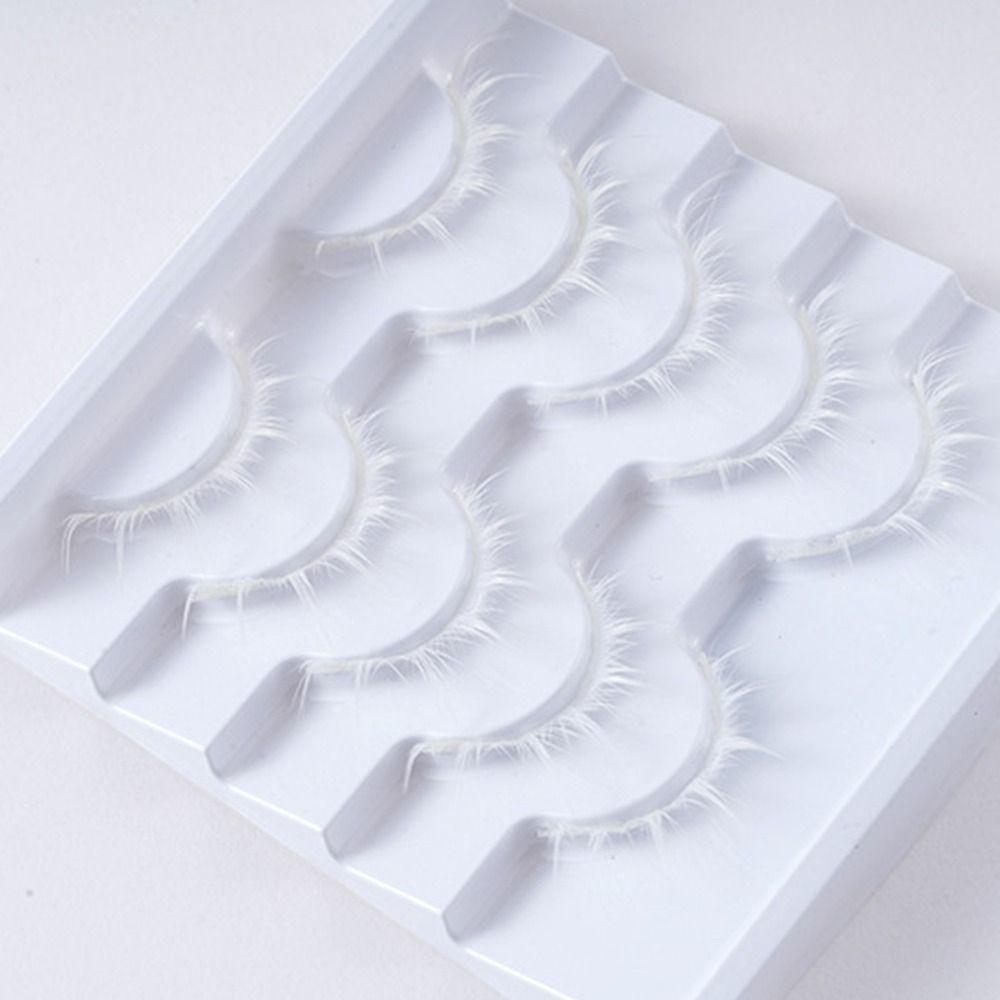 Japanese Style 3D Upper Lashes White Manga Lashes  for Halloween Party Stage Masquerade