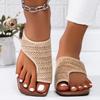 Women's Flip-flops Grass Weave  Trend Women's Casual Fashion Slippers New Comfortable Low Heels Zapatos De Mujer  Womens Shoes