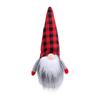 Christmas Gnome Plush Figure With Red Black Checkered Fabric For Holiday Decor
