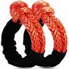 Soft Shackle 1/2" X 22 Inch (57,000LBS) Breaking Strength, Synthetic Road Recovery Rope For Sailing SUV ATV 4X4 Truck Jeep 2 Pack -Safer Than Metal