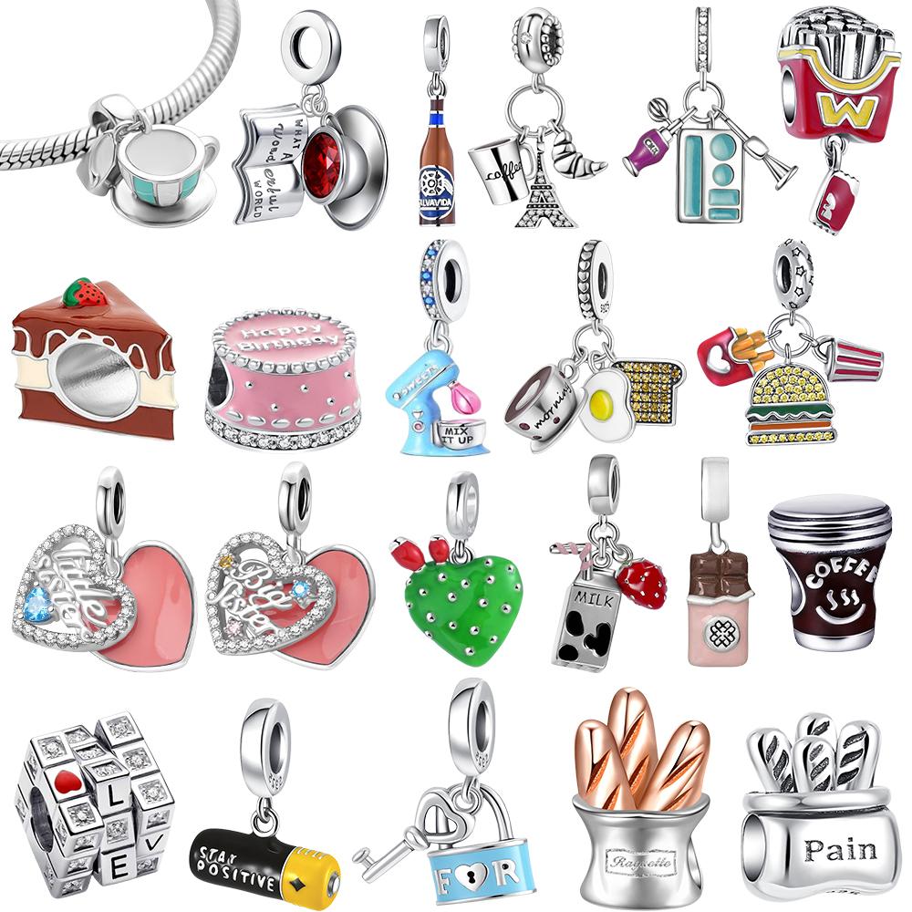 Последний Медный Любовный Кубик Рубика Форма для Кекса Подвеска-Шарм в Виде Батарейки Подвеска-Бусина Подходит Для Оригинального Браслета DIY Женская Бутиковая Ювелирная Бижутерия