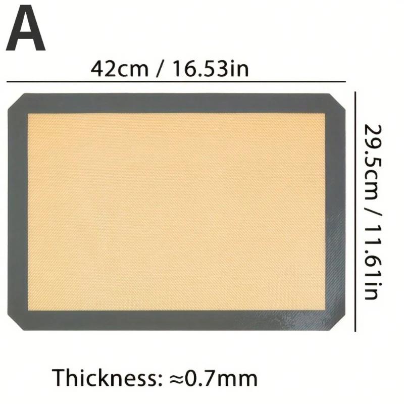 Non-Slip Silicone Baking Mat Dough Rolling Pad Non-Stick Kneading Board Macaron Baking Sheet Fondant Sugar Art Mat for Baking