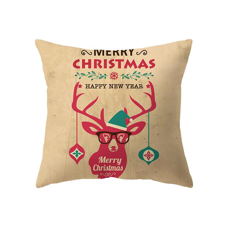 С Рождеством Санта-Клаус с принтом, чехол для подушки, украшение для дома, гостиной, дивана, квадратная подушка, наволочка