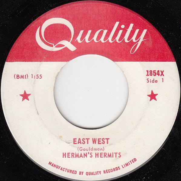 7-дюймовая пластинка HERMANS HERMITS East West 1854X Качество 1966 Канада Рок Б/у