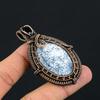 Fancy Dendrite Opal Gemstone Pure Copper Wire Wrapped Handmade Pendant Jewelry