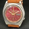 Б/У винтажные мужские часы SEIKO 5 AUTOMATIC 7009A из Японии с красным циферблатом a434978-2 R122-a434978