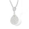 [L4600] - Silver Necklace 'Goddess' White Silver (rhodium Plated) - 20x10 Mm