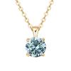 JoyceJelly Classic Four Prong 1ct Moissanite Necklace Women's 925 Silver Plated Gold Pendant Luxury Fine Jewelry