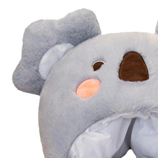 Плюшевая шляпа с хлопковым наполнителем, эластичный мягкий теплый зимний головной убор в форме животного для косплея