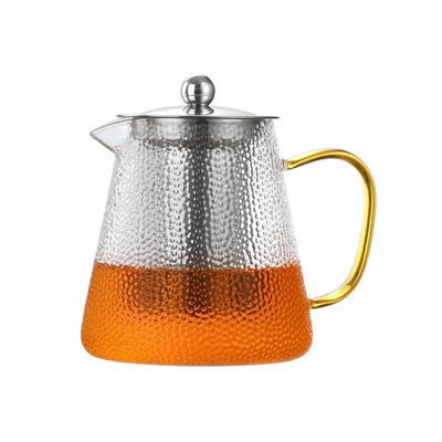 Прозрачный стеклянный чайник 550 мл с фильтром из нержавеющей стали, стеклянный кувшин для воды, термостойкий графин, соковарка