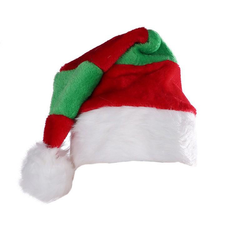 2025 High-End Multicolor Plush Christmas Hat for Adults & Kids - Perfect for Party Costumes & Decorations